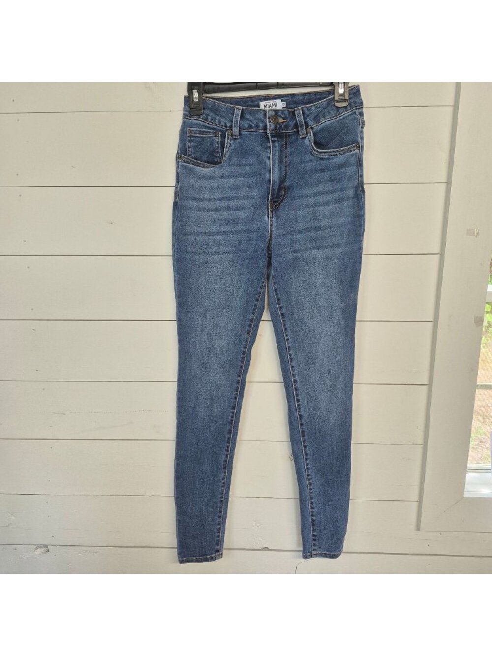 Refuge Denim Miami Women's Skinny High Rise Blue Jeans Size 5 Casual Stretch Den